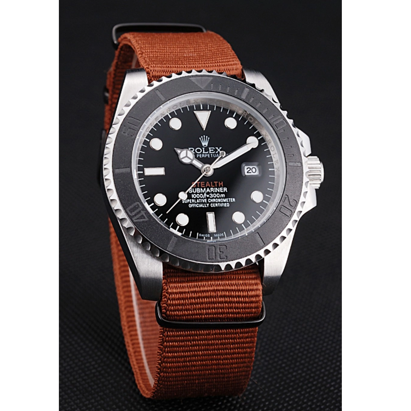 AAA Replica Watches STEALTH rl425 Brown Fabric III Rolex 621387 MK Submariner Band 0601